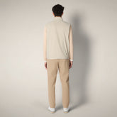 Men's puffer vest with quilted front in Rainy Beige FYI - Vests Collection | Save The Duck