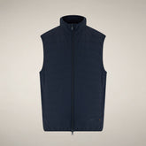 Men's puffer vest with quilted front in Navy Blue FYI - Vests Collection | Save The Duck