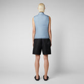 Women's Arabella Puffer Vest in Dusty Blue - Vests Collection | Save The Duck
