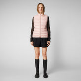 Women's Charlotte Puffer Vest in Blush Pink - Women's Icons Collection | Save The Duck