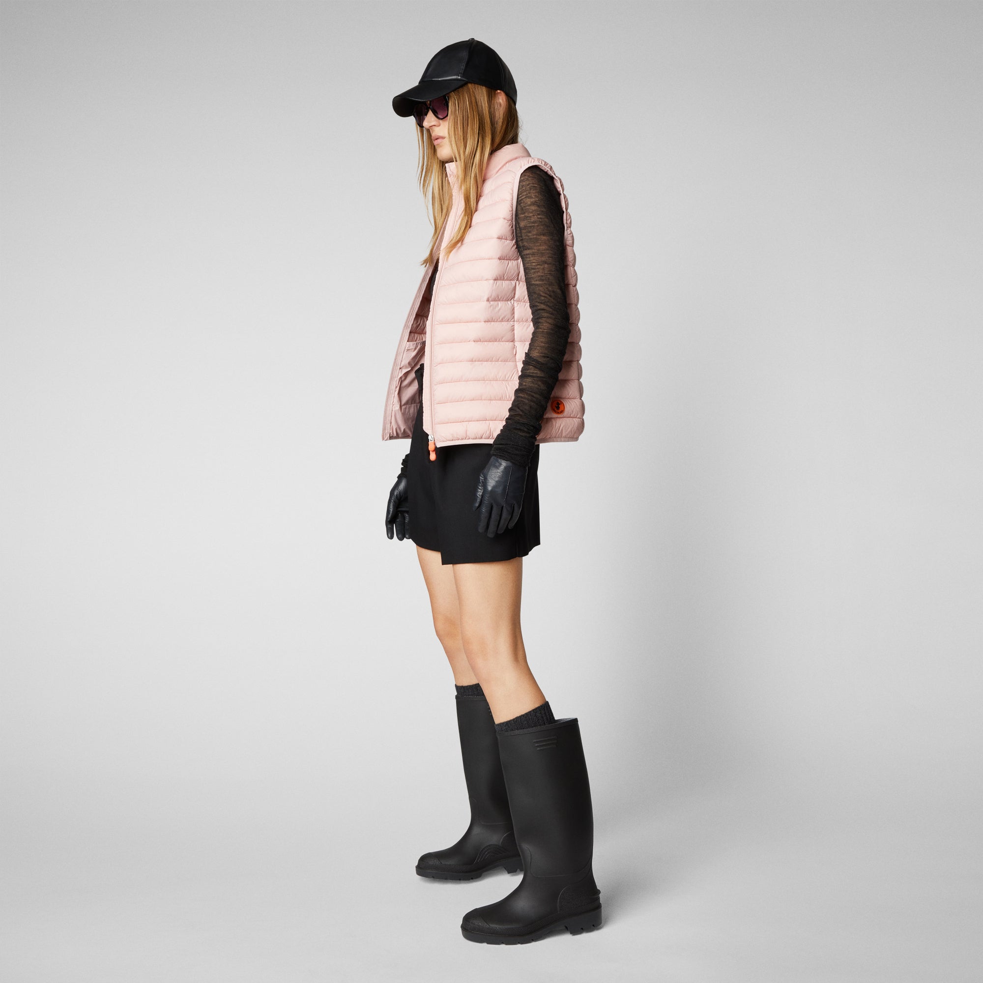 Women's Charlotte Puffer Vest in Blush Pink - Save The Duck