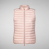Women's Charlotte Puffer Vest in Blush Pink | Save The Duck