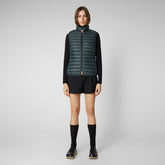Women's Charlotte Puffer Vest in Green Black - Vests Collection | Save The Duck