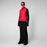 Women's Charlotte Puffer Vest in Tango Red | Save The Duck