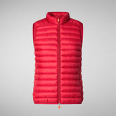 Women's Charlotte Puffer Vest in Poppy Red | Save The Duck