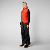 Women's Charlotte Puffer Vest in Poppy Red - Vests Collection | Save The Duck