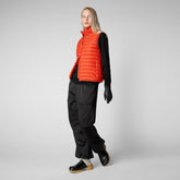 Women's Charlotte Puffer Vest in Poppy Red - Vests Collection | Save The Duck