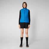 Women's Charlotte Puffer Vest in Blue Berry | Save The Duck