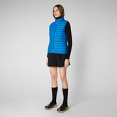 Women's Charlotte Puffer Vest in Blue Berry - Vests Collection | Save The Duck