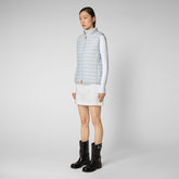 Women's Charlotte Puffer Vest in Foam Grey - All Save The Duck Products | Save The Duck