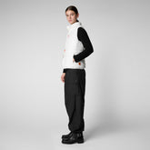 Women's Charlotte Puffer Vest in Off White | Save The Duck