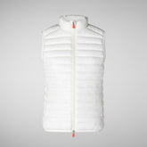 Women's Charlotte Puffer Vest in Off White | Save The Duck