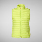 Women's Animal free Puffer Vest Charlotte in Lichen Green | Save The Duck