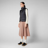 Women's Lynn Puffer Vest in Black - Fall Winter 2023 Collection | Save The Duck