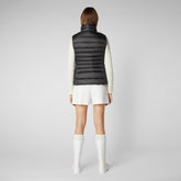 Women's Lynn Puffer Vest in Ebony Grey | Save The Duck