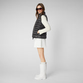 Women's Lynn Puffer Vest in Ebony Grey - New Arrivals | Save The Duck