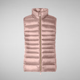 Women's Lynn Puffer Vest in Off White | Save The Duck
