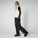 Women's Animal free Puffer Vest Lynn in off white | Save The Duck