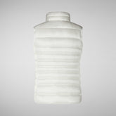 Women's Animal free Puffer Vest Lynn in off white | Save The Duck