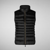 Women's Animal free Puffer Vest Lynn in black | Save The Duck