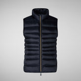 Women's Animal free Puffer Vest Lynn in blue black | Save The Duck