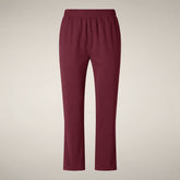 Women's Trousers Milan in Wine Red - Figure Skating SS26 - WOMEN | Save The Duck