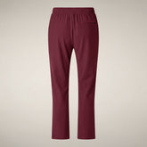 Women's Trousers Milan in Wine Red - Figure Skating SS26 - WOMEN | Save The Duck