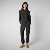 Women's hooded sweatshirt Pear in black | Save The Duck