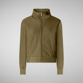 PEAR:STD VESTE PULL FEMME en POTY en VERT HUSK | Save The Duck