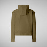 Women's hooded sweatshirt Pear in husk green | Save The Duck