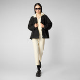 Women's Pear Hooded Jacket in Vanilla - All Save The Duck Products | Save The Duck