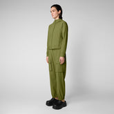 Veste à capuche poire pour femme en olive militaire - Tous les produits Save The Duck | Sauvez le canard