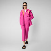 Women's Pear Hooded Jacket in Fuchsia Pink - All Save The Duck Products | Save The Duck