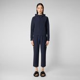 Women's Pear Hooded Jacket in Navy Blue - Blue Collection | Save The Duck