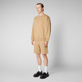 Men's Silas Sweatshirt in Biscuit Beige - All Save The Duck Products | Save The Duck
