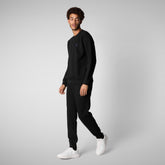 UREN:STD SWEAT-SHIRT HOMME en PLEE en Noir - Athlétisme masculin | Save The Duck