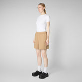 Women's Halima Shorts in Biscuit Beige - Women's Pants & Skirts | Save The Duck