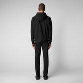 Men's Luiz Hooded Jacket in Black - Spring Summer 2024 Men's Collection | Save The Duck