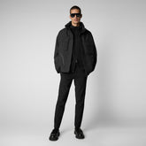 Men's Luiz Hooded Jacket in Black | Save The Duck