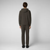 Men's Luiz Hooded Jacket in Smoked Grey - Men's T-Shirts & Sweatshirts | Save The Duck