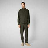 Man's sweatshirt shirt Tulio in land green | Save The Duck