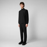 Men's Tulio Zip-Up Sweatshirt in Black - Spring Summer 2024 Men's Collection | Save The Duck