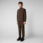 Men's Tulio Zip-Up Sweatshirt in Cocoa Brown - Men's Smartleisure | Save The Duck