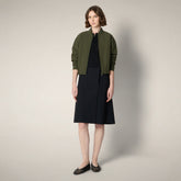 Women's Bomber Jacket Alana in Snake Green - FYI - Smartleisure Clothing Woman | Save The Duck