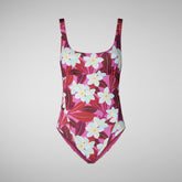 Women's Ondine Swimsuit in Fuchsia Frangiapani - Women's Swimwear | Save The Duck