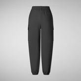 Woman's cargo pants Gosy in black | Save The Duck