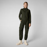 Woman's cargo pants Gosy in land green - Woman's Sets | Save The Duck