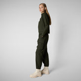 Woman's cargo pants Gosy in land green | Save The Duck