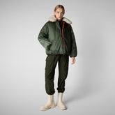 Woman's cargo pants Gosy in land green - Woman's Sets | Save The Duck