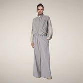 Women's pants yenna in iron grey and rainy beige - Smartleisure Clothing Woman | Save The Duck